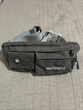 WATERFLY Men's Gray Belt Bag - Everyday Hands-Free Organizer